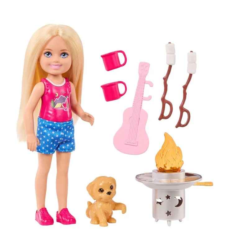 Barbie, Outdoor Adventures, papusa Chelsea si accesorii