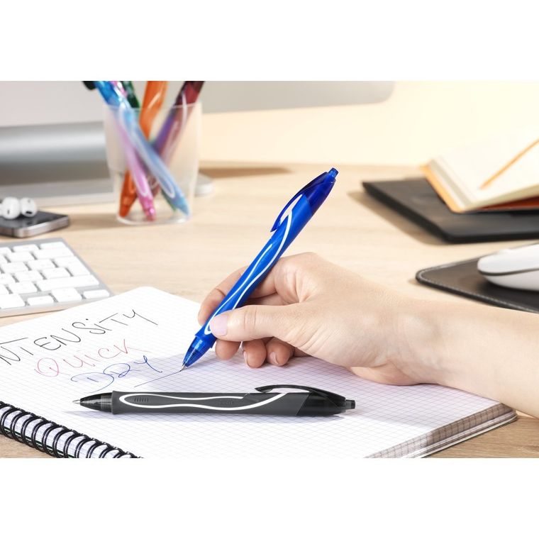 Bic, Gel-ocity Quick Dry, pix cu gel, 3 culori