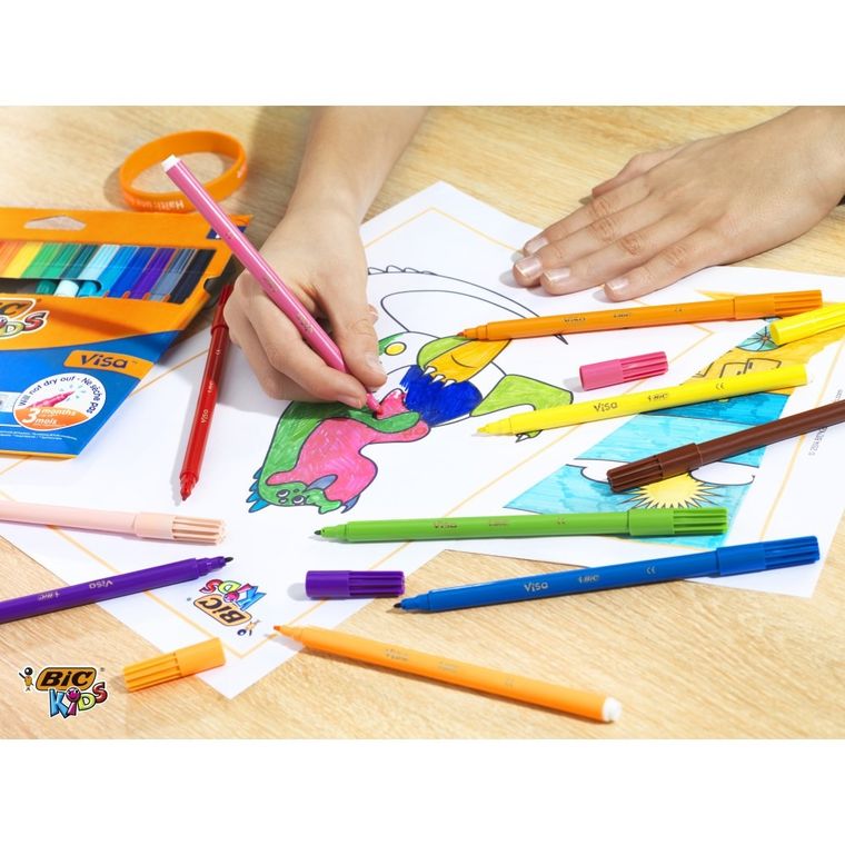 Bic, Kids Kid Visa, carioci, 12 culori