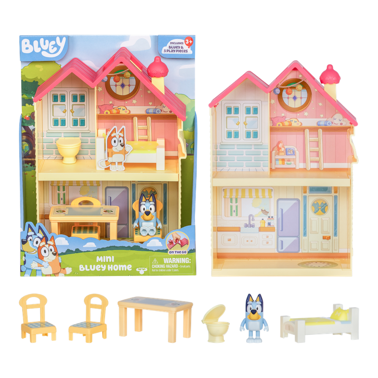Bluey, casuta de familie, set cu figurina