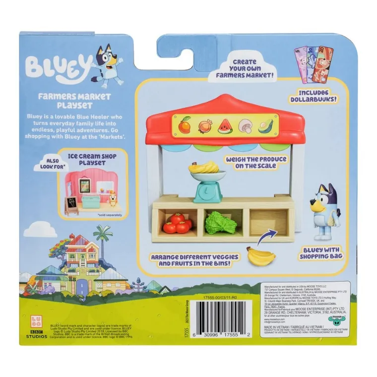 Bluey, magazin alimentar, set cu figurina