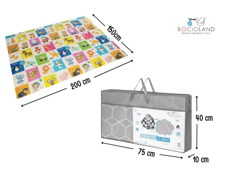 Bocioland, Happy Day, covoras pliabil din spuma, 150-200 cm