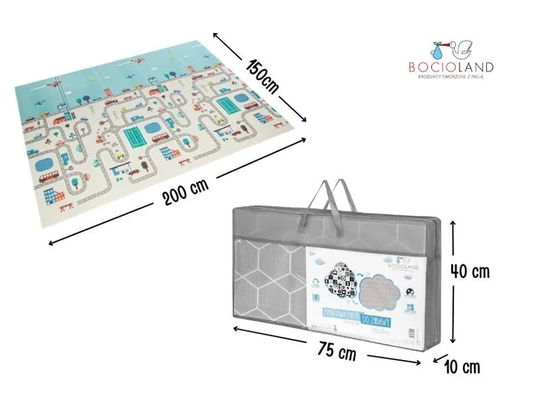 Bocioland, Oras, covoras pliabil din spuma, 150-200 cm