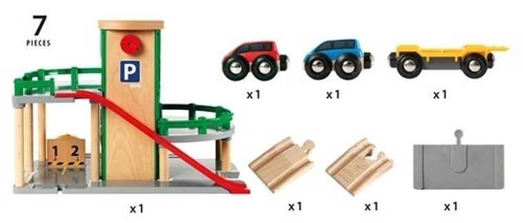 Brio World, Parcare pe trei niveluri, jucarie din lemn