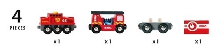 Brio World, Tren de pompieri, jucarie din lemn