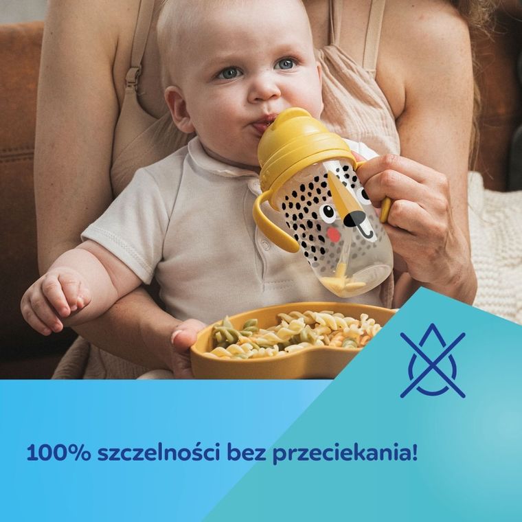 Canpol babies, BabiesBoo, cana anti-varsare si pai cu greutate, 270 ml, model ghepard