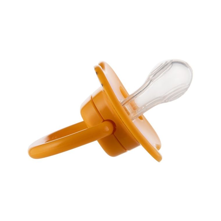 Canpol babies, BabiesBoo, suzeta din silicon, simetrica, portocaliu, 6-18 luni, 2 buc.