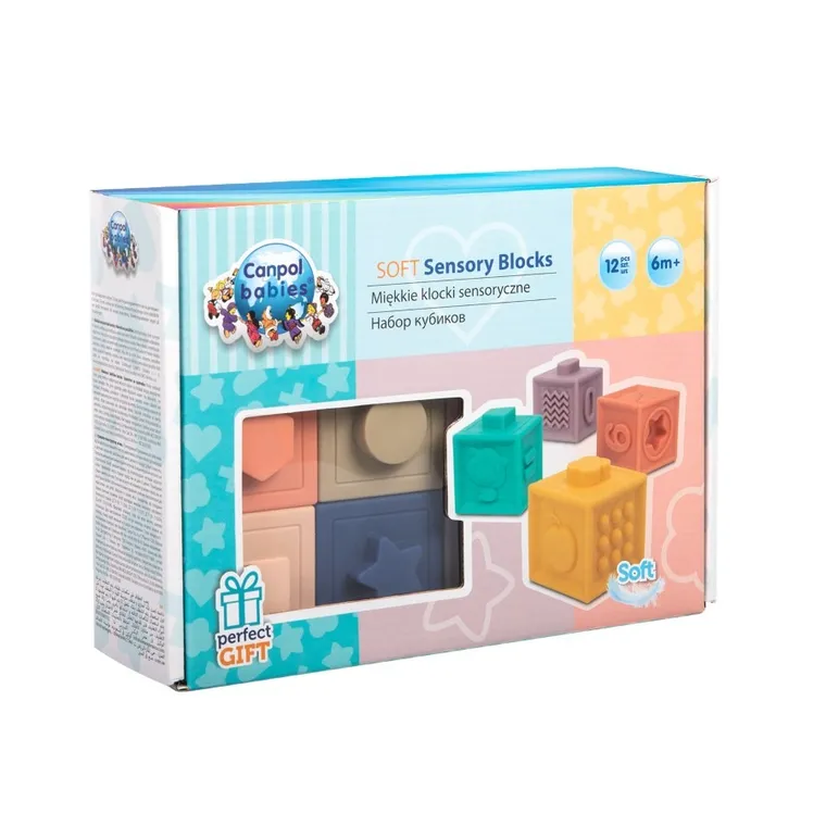 Canpol babies, cuburi moi senzoriale, 12 buc.