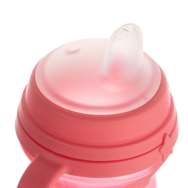 Canpol babies, FirstCup, canita anti-varsare cu duza din silicon, roz, 250 ml