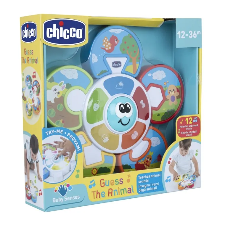 Chicco, Baby Senses, Ghiceste Animalutul, puzzle, jucarie electronica