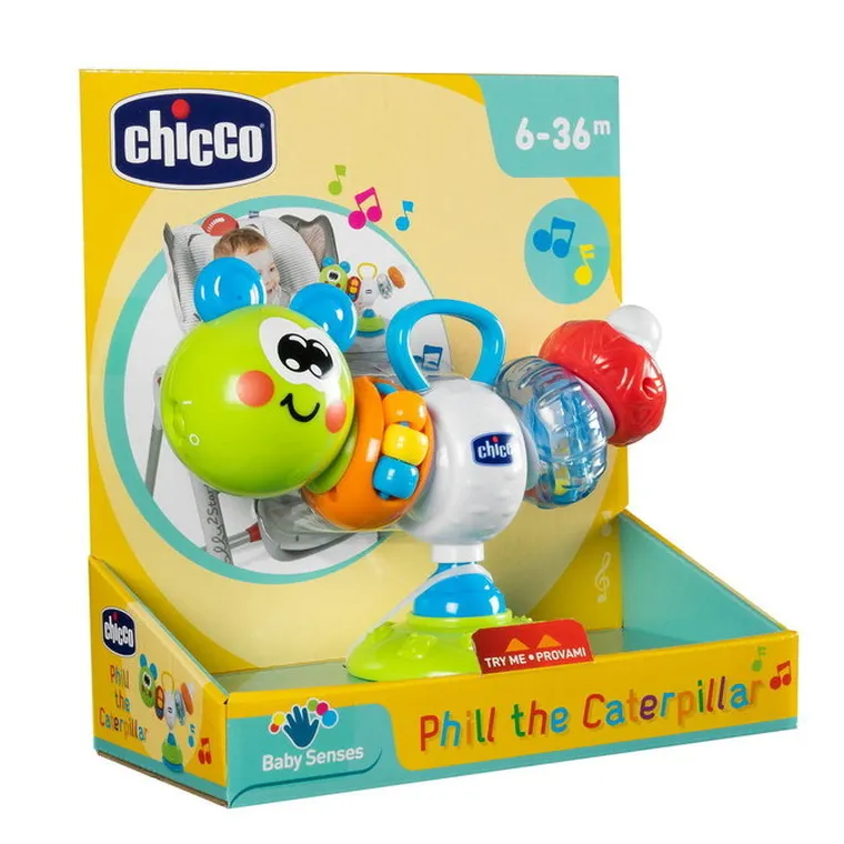 Chicco, Baby Senses, Vaterpillar pentru scaun inalt, jucarie senzoriala