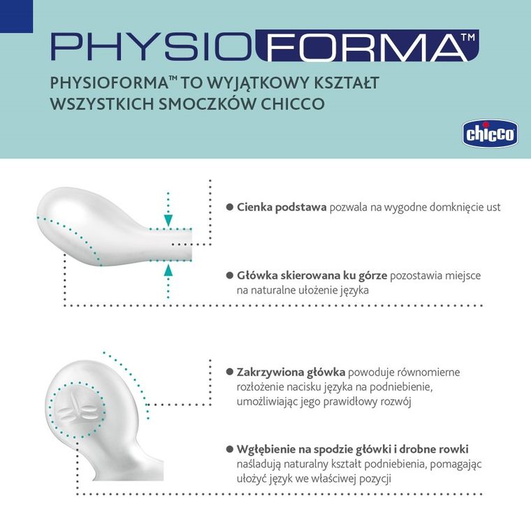 Chicco, Physioforma Air, suzeta din silicon, albastru, 6-16m, 2 szt.