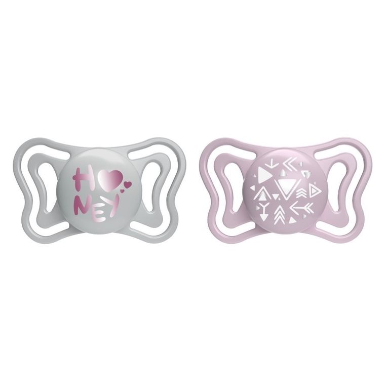 Chicco, Physioforma Light, suzeta din silicon, roz, 2-6 m, 2 buc.