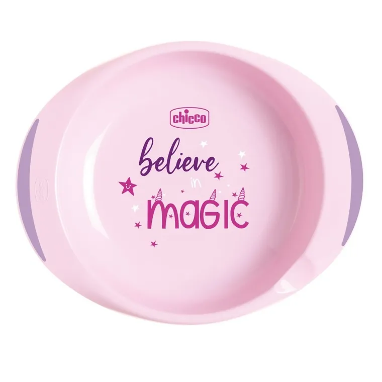 Chicco, set 2 farfurii, roz, 12 luni+