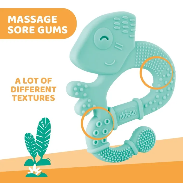 Chicco, Soparla, jucarie dentitie, moale, verde