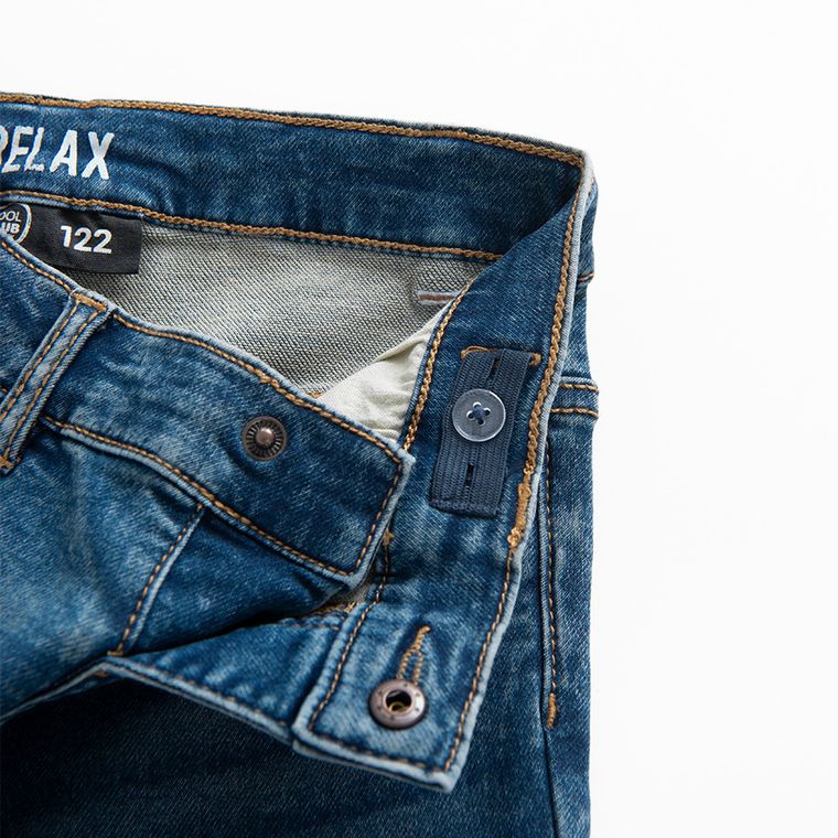 Cool Club, Blugi reglabili pentru baieti, croiala relax, albastru