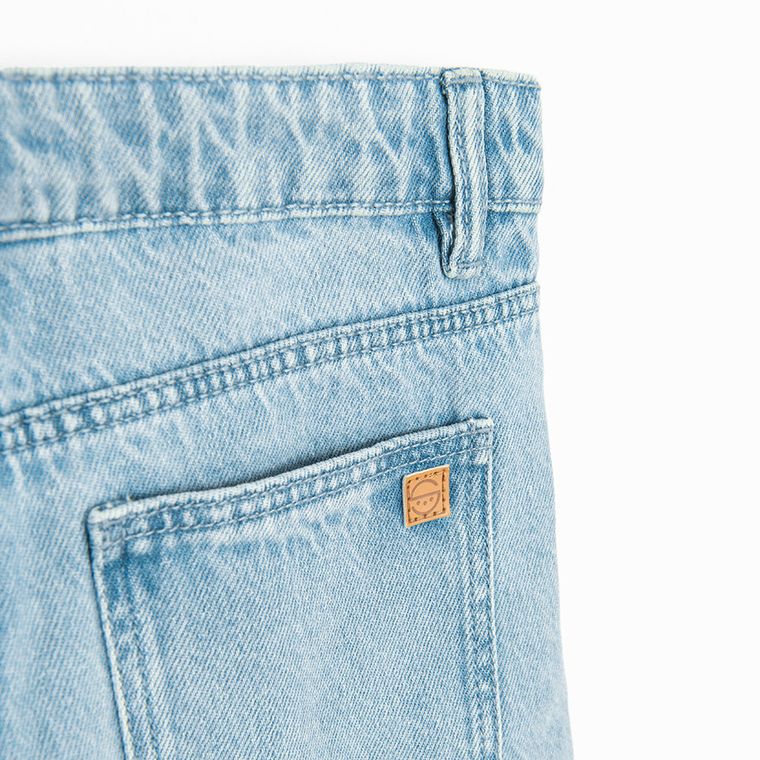 Cool Club, Blugi reglabili pentru fete, croiala wide leg, albastru