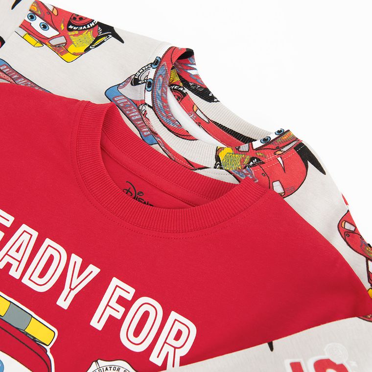 Cool Club, Bluza cu maneca lunga pentru baieti, mix, imprimeu Cars, set, 2 buc.