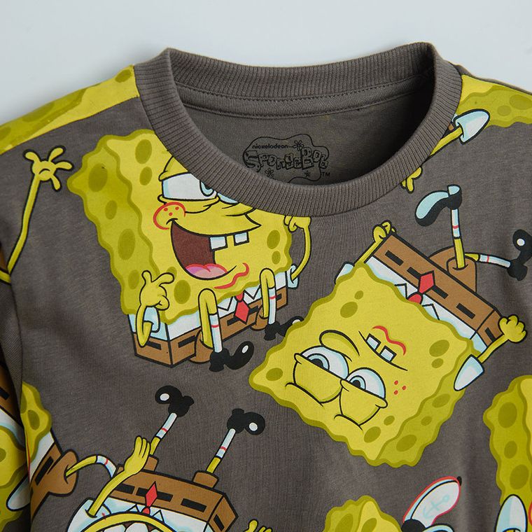 Cool Club, Bluza cu maneca lunga pentru baieti, mix, imprimeu SpongeBob, set, 2 buc.
