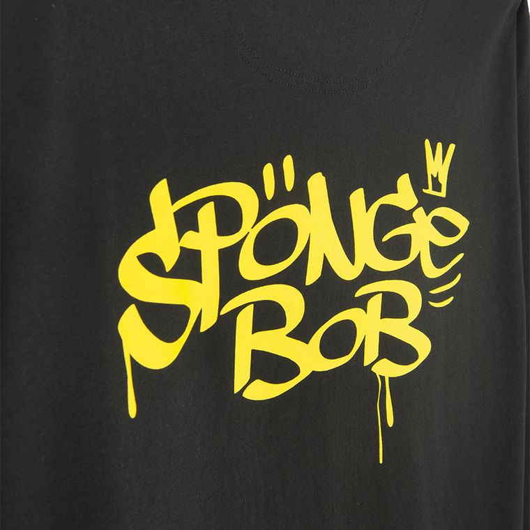 Cool Club, Bluza cu maneca lunga pentru baieti, negru, imprimeu SpongeBob