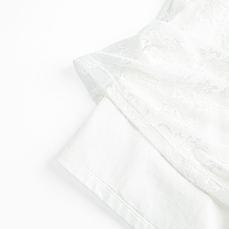 Cool Club, Bluza cu maneca scurta pentru fete, alb