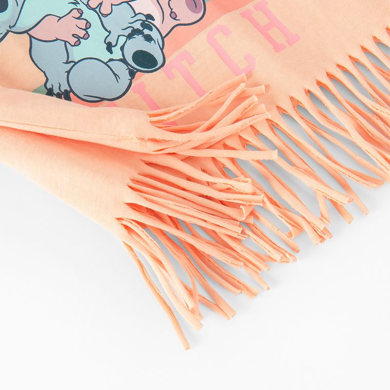 Cool Club, Bluza cu maneca scurta pentru fete, portocaliu, imprimeu Lilo si Stitch