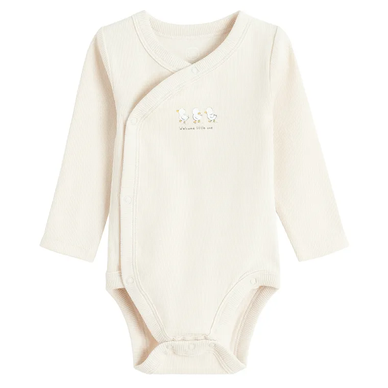 Cool Club, Body cu maneca lunga pentru bebelusi, din tricot striat, mix, set, 2 buc.