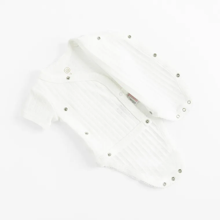 Cool Club, Body cu maneca scurta pentru fete, alb, set, 2 buc.