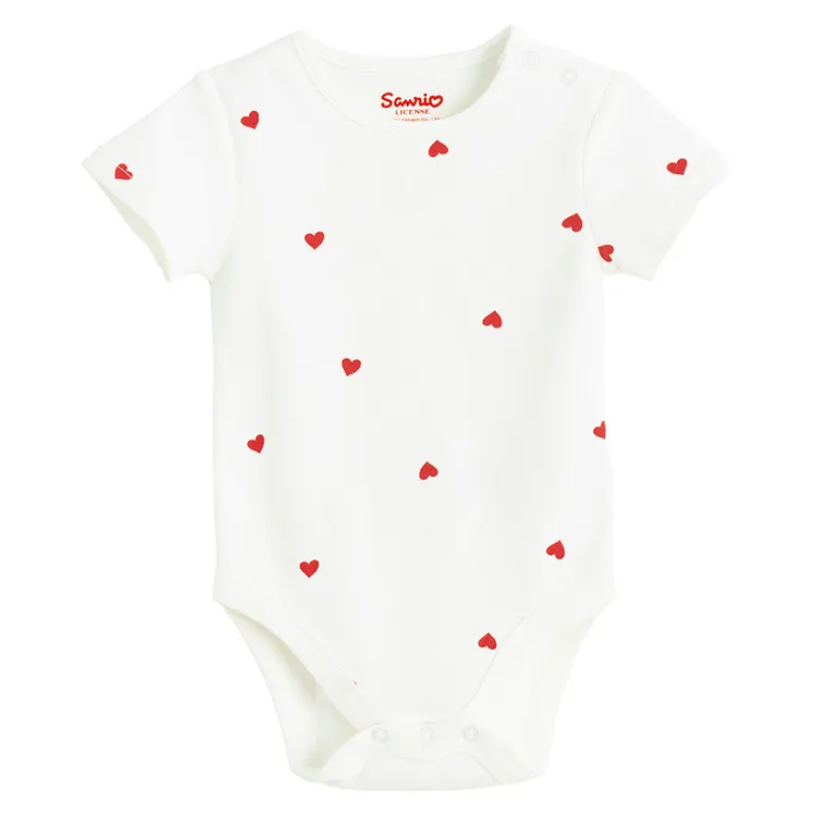 Cool Club, Body cu maneca scurta pentru fete, mix, set, 4 buc., imprimeu Hello Kitty