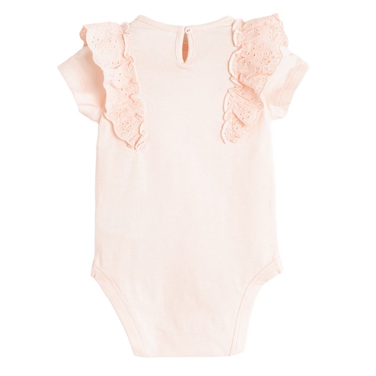 Cool Club, Body cu maneca scurta pentru fete, roz, set, 2 buc.