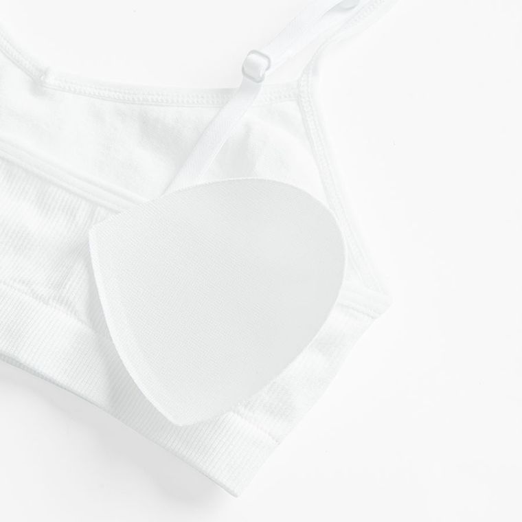 Cool Club, Bustiera pentru fete, din tricot striat, alb, microfibra, set, 2 buc.