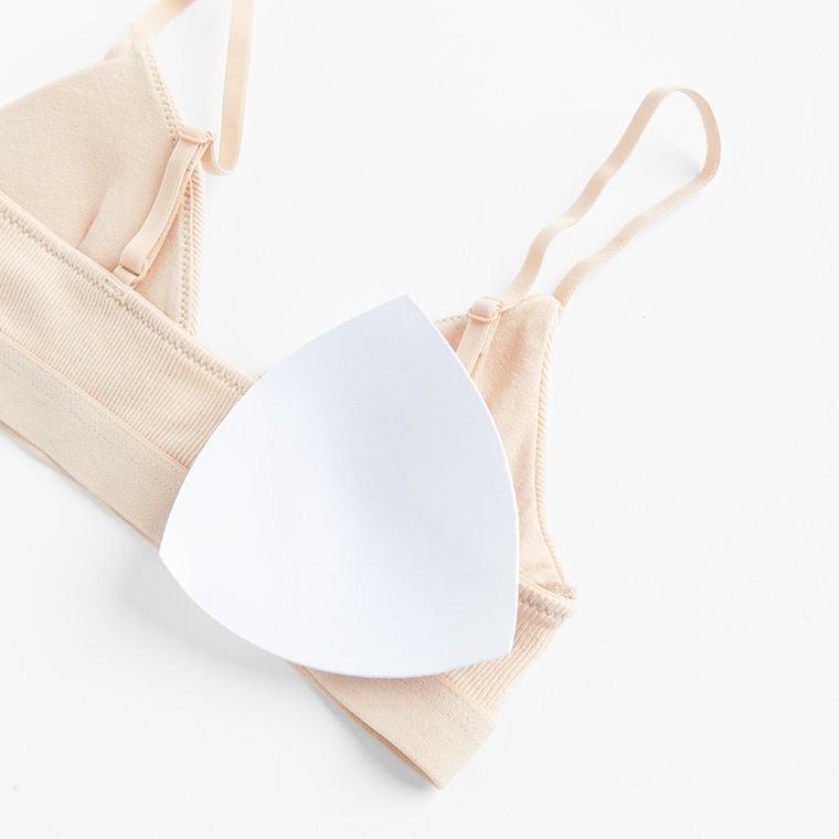 Cool Club, Bustiera pentru fete, din tricot striat, bej