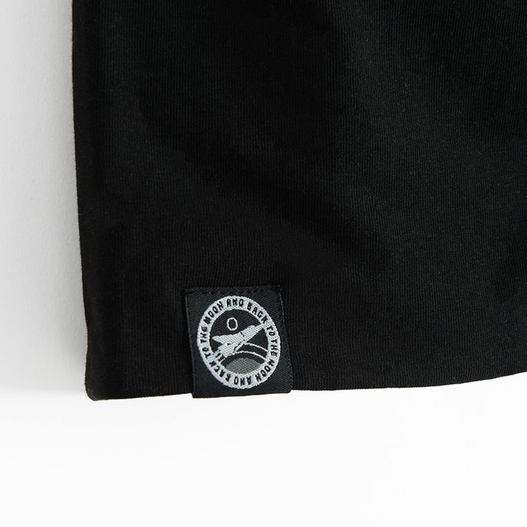 Cool Club, Caciula pentru baieti, cu doua fete, negru-rosu, imprimeu NASA