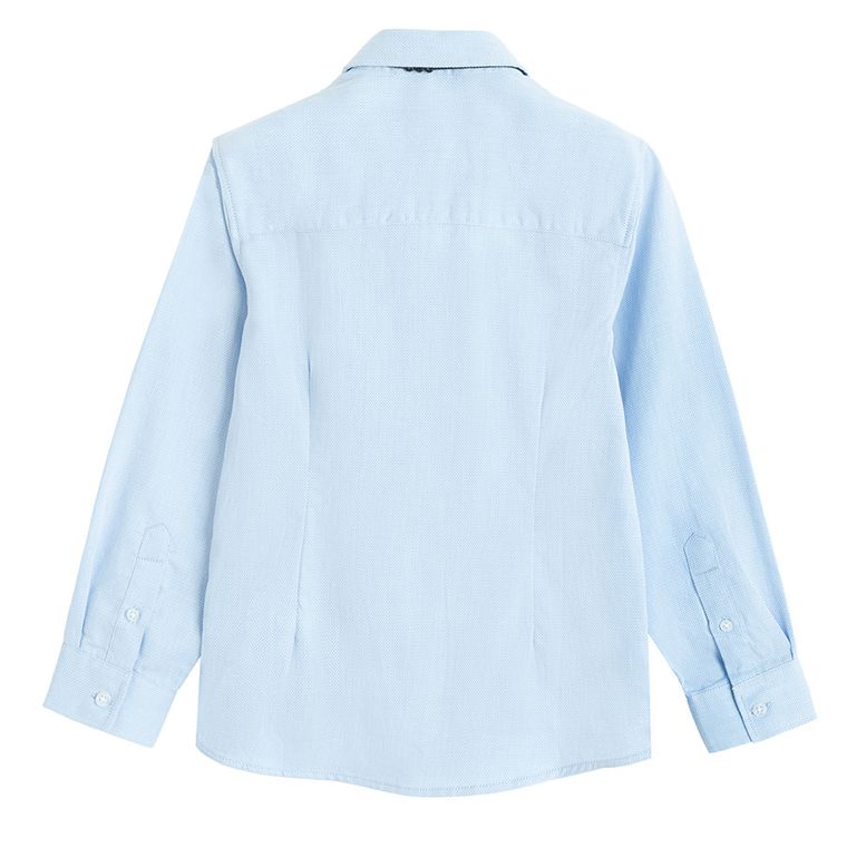 Cool Club, Camasa cu maneca lunga pentru baieti, slim fit, Papion, albastru