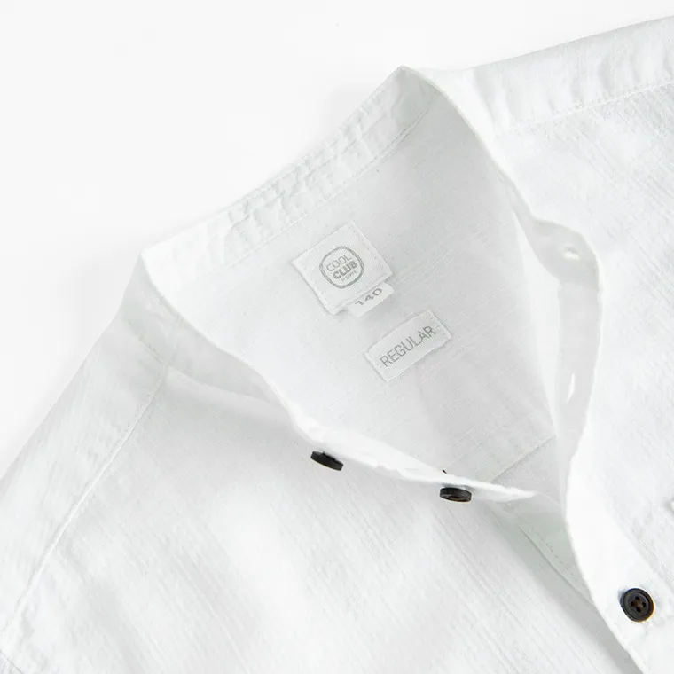 Cool Club, Camasa cu maneca scurta pentru baieti, regular, alb