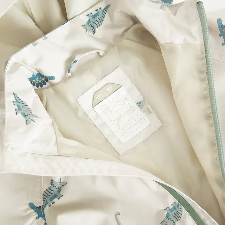 Cool Club, Combinezon impermeabil cu gluga pentru baieti, bej