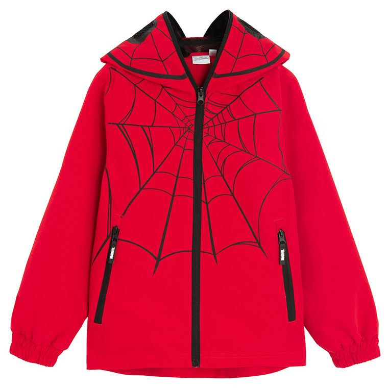 Cool Club, Geaca cu gluga pentru baieti, rosu, imprimeu Spider-Man