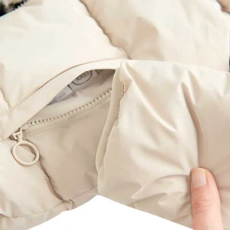 Cool Club, Geaca cu gluga pentru fete, calduroasa, bej