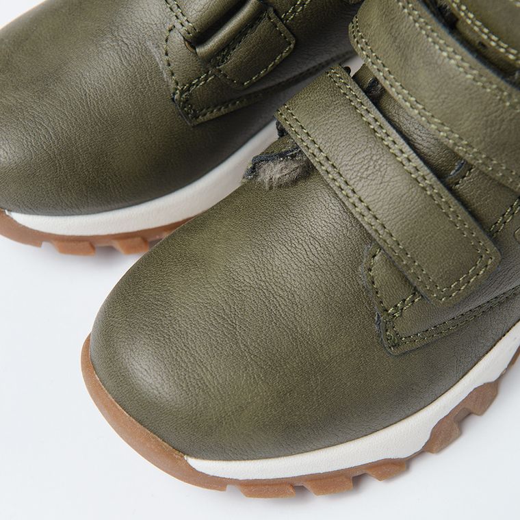 Cool Club, Ghete de iarna pentru baieti, kaki, imprimeu Create new stories