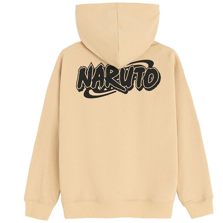 Cool Club, Hanorac cu gluga pentru baieti, bej, imprimeu Naruto