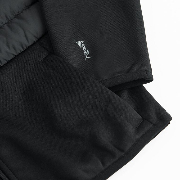 Cool Club, Hanorac cu gluga pentru baieti, cu fermoar, calduros, negru