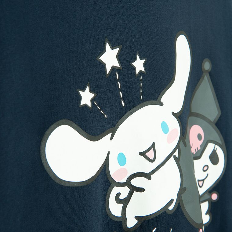 Cool Club, Hanorac cu gluga pentru fete, calduros, bleumarin, imprimeu Hello Kitty and Friends