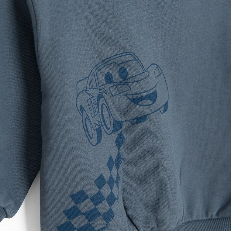 Cool Club, Hanorac pentru baieti, cu capse, albastru, imprimeu Cars