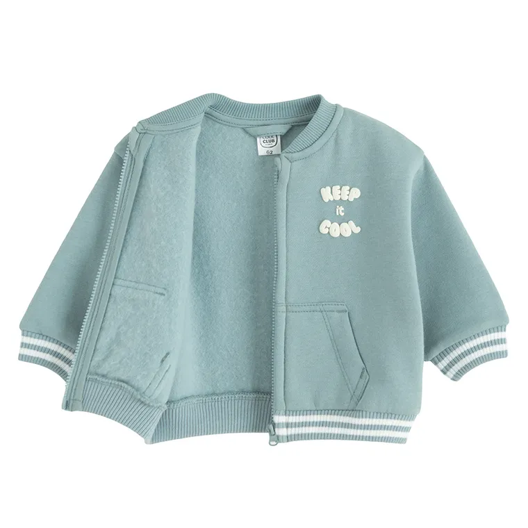 Cool Club, Hanorac pentru baieti, cu fermoar, albastru