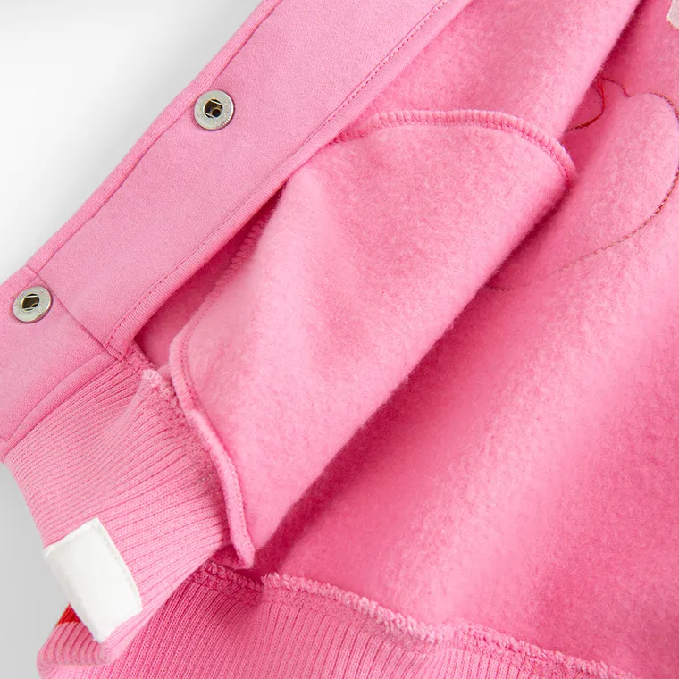 Cool Club, Hanorac pentru fete, cu capse, calduros, roz