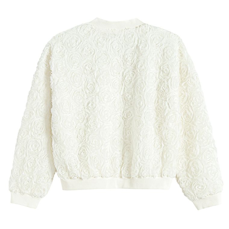 Cool Club, Hanorac pentru fete, cu fermoar, alb