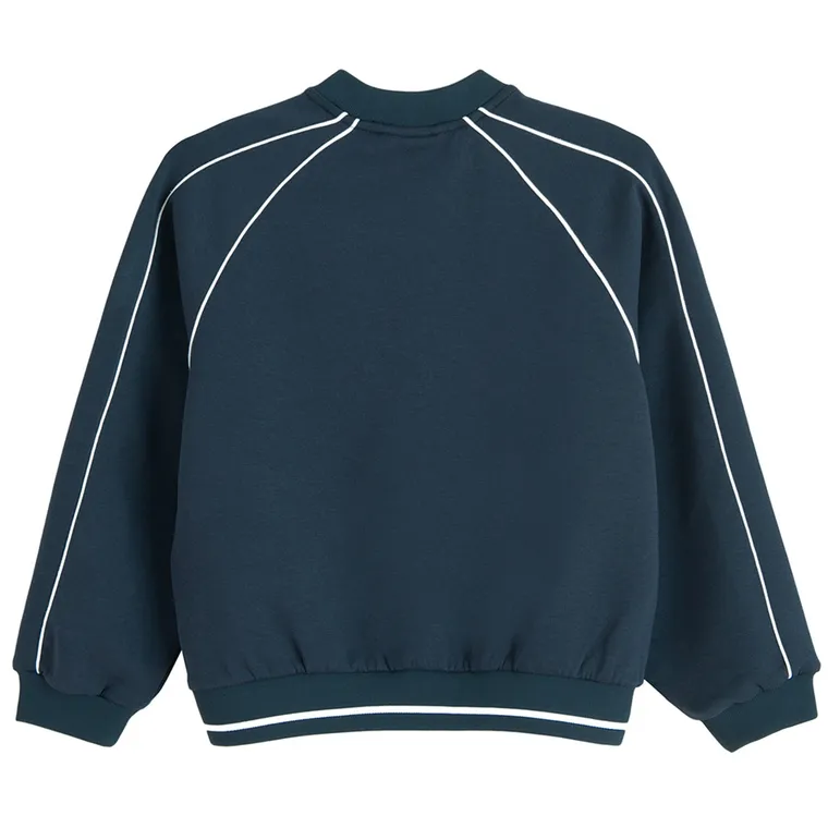 Cool Club, Hanorac pentru fete, cu fermoar, bleumarin