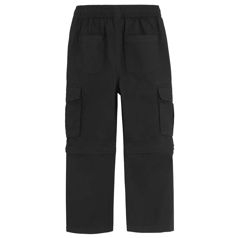Cool Club, Pantaloni din material textil pentru baieti, picioare detasabile, negru