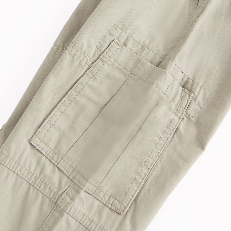 Cool Club, Pantaloni din material textil pentru baieti, wide leg, bej