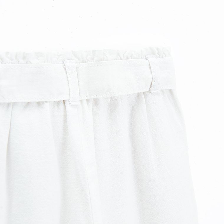 Cool Club, Pantaloni din material textil pentru fete, culotte, alb